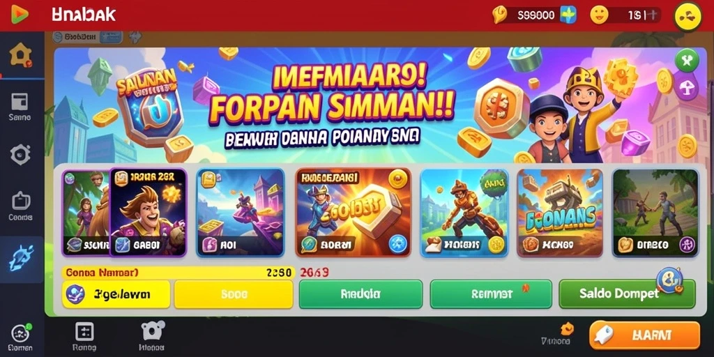 Pemandangan grafis yang memukau dalam game 55FIVE.
